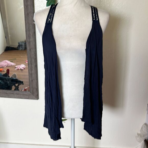 Torrid y2k waterfall vest navy blue size 2X - Picture 2 of 8